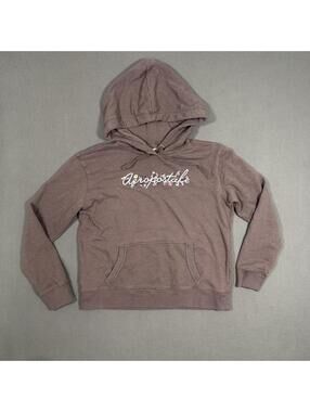 Aeropostale Women’s Hoodie Tan Floral Design Y2K